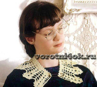 Вязаный воротник Зубчики