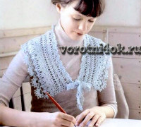 Воротник с ажурными завязками